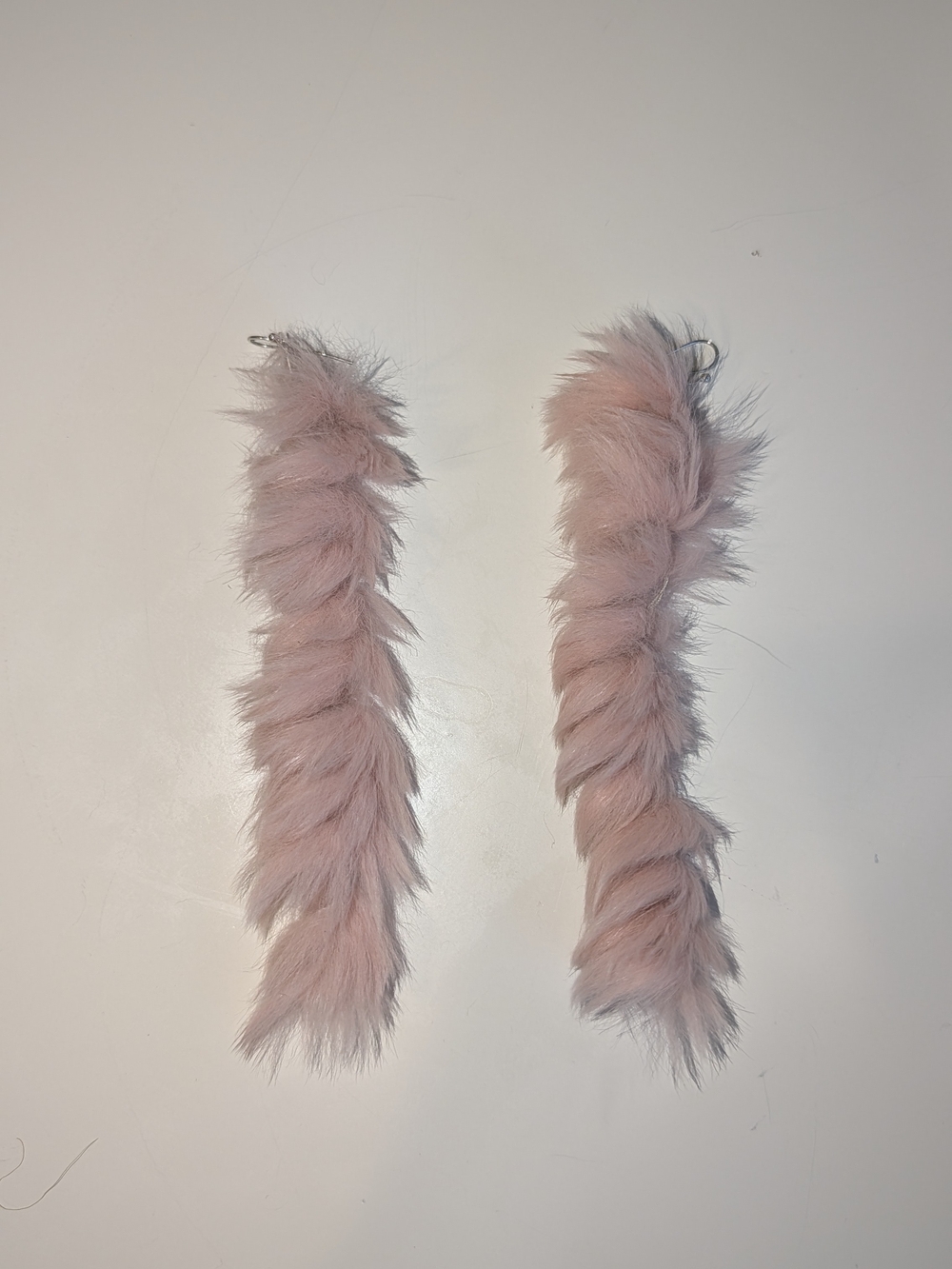 Pink Rabbit-Fur Drop Earring – Women Accessories - Picture 3 of 3